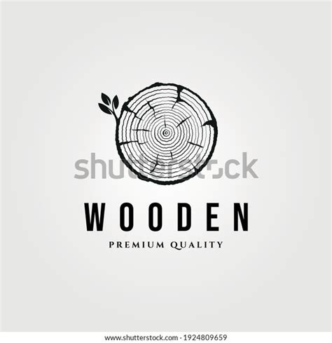 Wood Texture Icon Logo Vintage Vector Stock Vector (Royalty Free ...