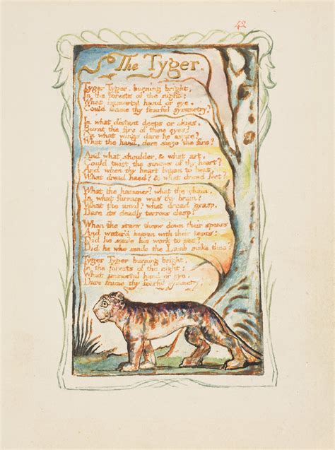 William Blake Songs Of Experience The Tyger The Metropolitan