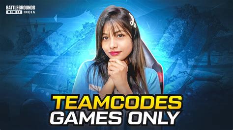 Teamcodes Games 🫶 Bgmi Live Girl Gamer Live Youtube