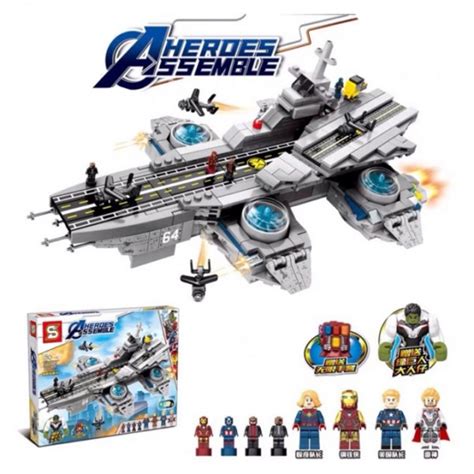 Heroes Assemble The Shield Helicarrier Building Blocks Set Mg