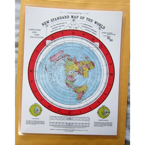 Buy Laminated Gleason S New Standard Azimuthal Equidistant Flat Earth