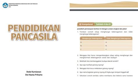 Kunci Jawaban Pendidikan Pancasila Kelas Sd Mi Halaman Kurikulum