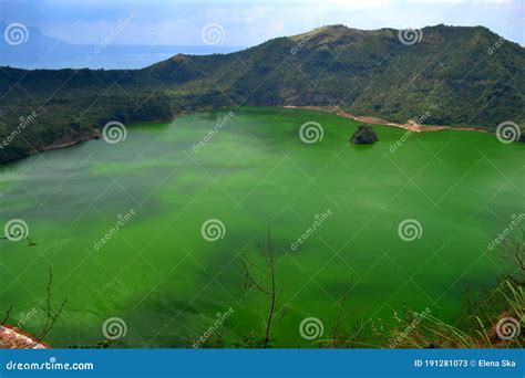 View of Taal Lake, Philippines Stock Image - Image of island, active ...