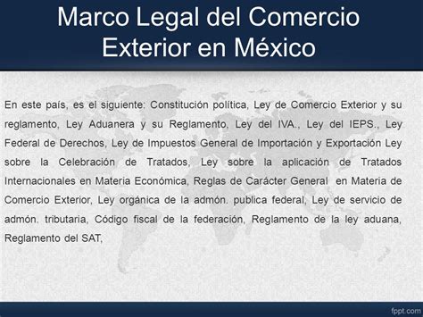 Marco Legal del Comercio Exterior UNIVERSIDAD DEL VALLE DE MÉXICO