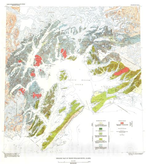 Map Geology Of The Prince William Sound Region Alaska