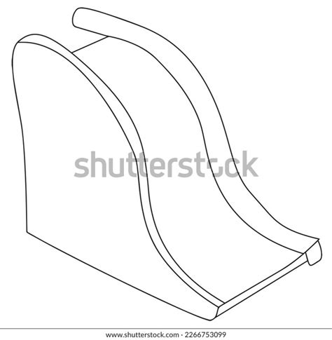 Cute Cartoon Playground Slide Coloring Page Stock Vector (Royalty Free ...