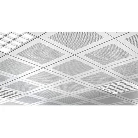 White Aluminium Grid Ceiling Thickness 8 Mm At Rs 5 2 Square Feet In