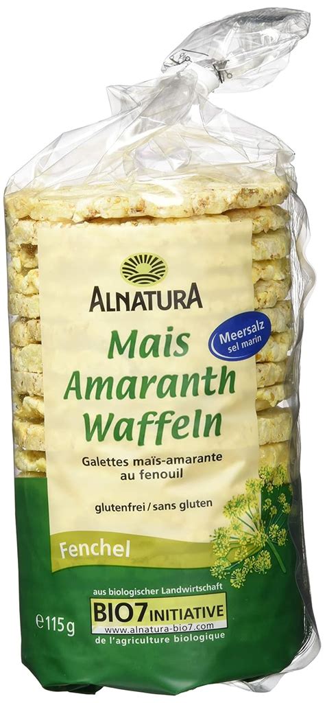 Alnatura Bio Mais Amaranth Fenchel Waffeln 115 G Amazon De