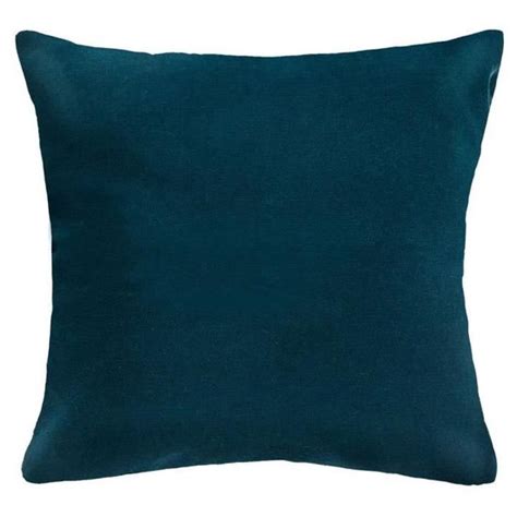 Coussin Feuille Bleu Canard 40x40 Cm Bleu Canard Atmosphera