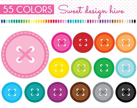 Button Clipart Sew Clipart Sewing Clipart Button Clip Art - Etsy