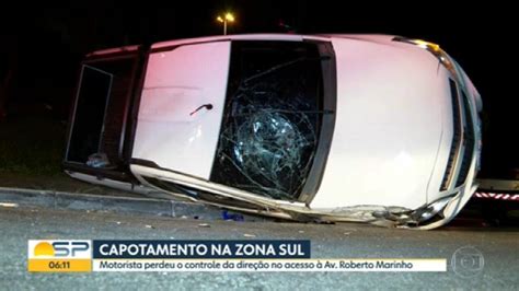 Motorista Perde O Controle E Carro Capota Na Zona Sul Bom Dia SP G1