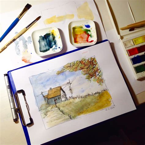 Скетчи акварелью - Научиться рисовать