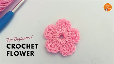 How To Crochet A Simple Flower Easy Crochet Flower Tutorial For