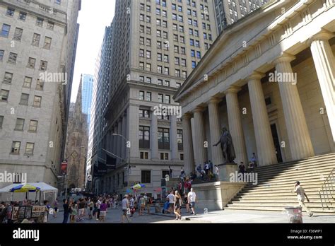 Federal Hall on Wall Street in Manhattan Stock Photo, Royalty Free ...