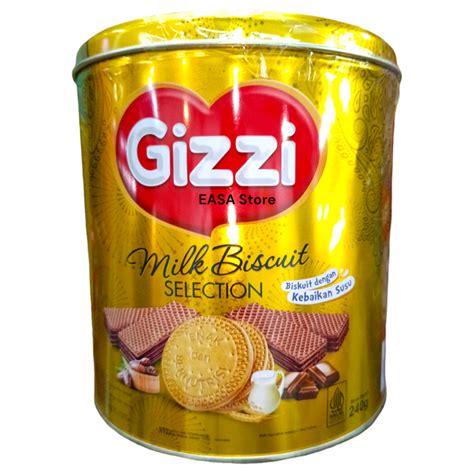 Jual Gizzi Milk Biscuit Selection Regal Wafer Tango Khongguan Kaleng