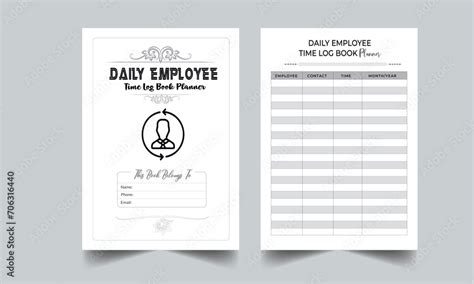 Daily Employee Time Log Book Daily Gratitude Monthly Yearly Undated