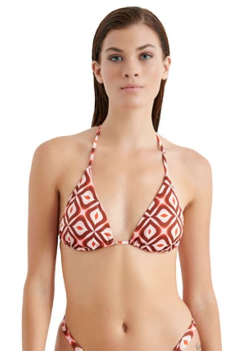 Blu U Bikini Top Deco Abstract Tres Chic