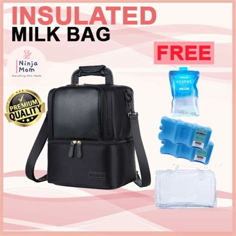 Vcoool Big Black Insulated Bag Spectra Pump Breastmilk Cooler Milk Pump