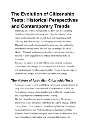 The Evolution Of Citizenship Tests Historical Perspectives And