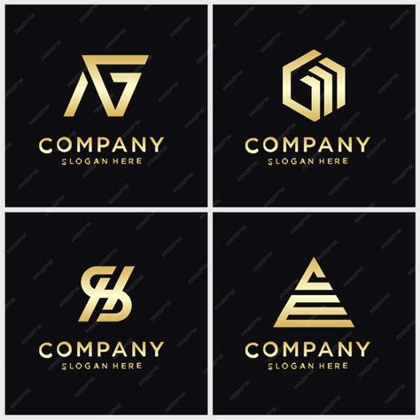 Premium Vector | Monogram Set of logo design templates