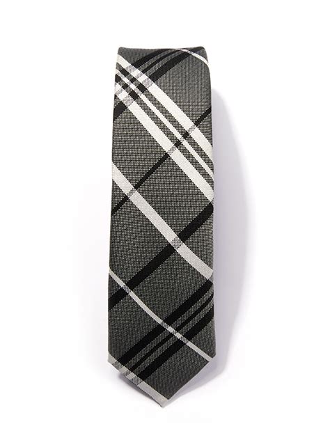 Buy Zt 243 Checks Black Polyester Tie Zodiac