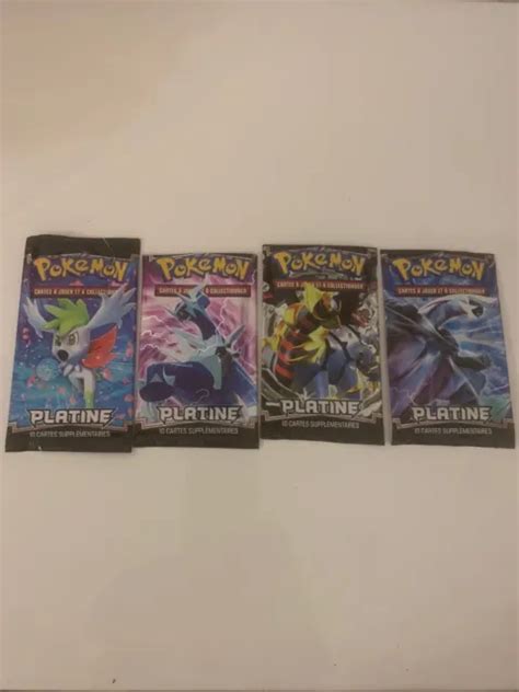 ART SET 4 Booster Carte Pokemon Vide Serie Platine En Français EUR 8 00