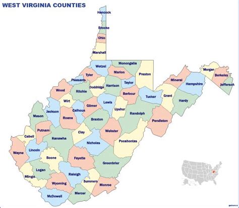 West Virginia Counties Wall Maps Of The World The Wall Maps