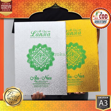 Jual Al Quran Mushaf An Nur Jumbo A3 Emas Perak HVS Plus Metode Hafalan