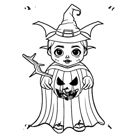 Halloween Cute Vampire Coloring Pages