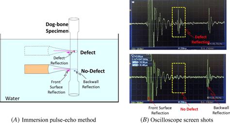 Schematic Drawing Showing An Immersion Ultrasonic Pulse Echo Method And