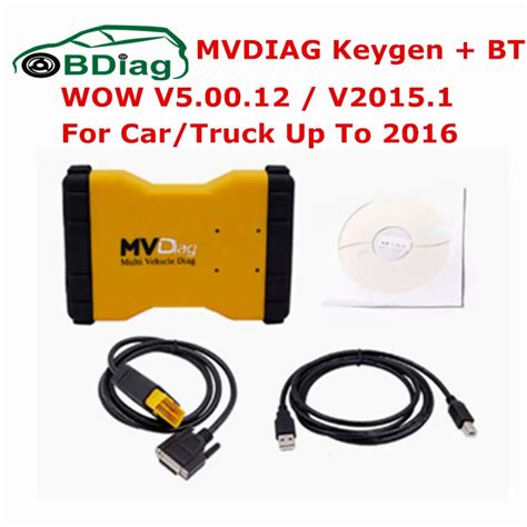 Newest WOW 5 00 12 R2 MVD With Keygen Bluetooth MVDiag CAR Diagnostic