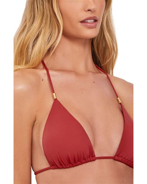 Vix Shaye Racerback Bikini Top In Red Lyst