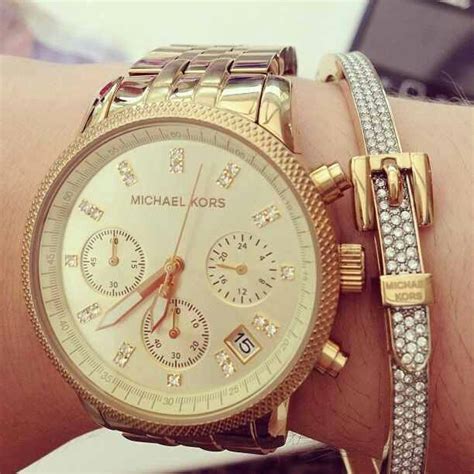 Michael Kors Watch And Bracelet Watches Women Michael Kors Gold