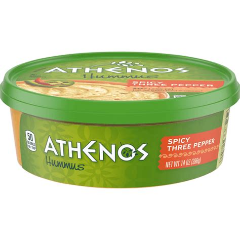 ATHENOS Spicy Three Pepper Hummus Fresh Refrigerated Foodtown