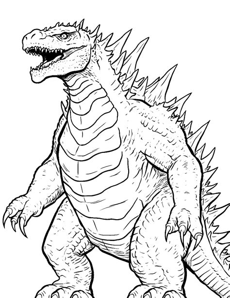 25 Godzilla Coloring Pages: Free Printable Sheets | Monster coloring ...