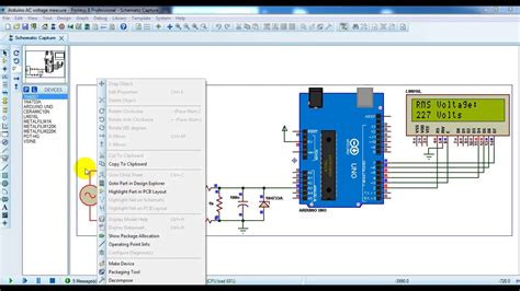 Ac Voltmeter With Arduino Proteus Simulation Youtube