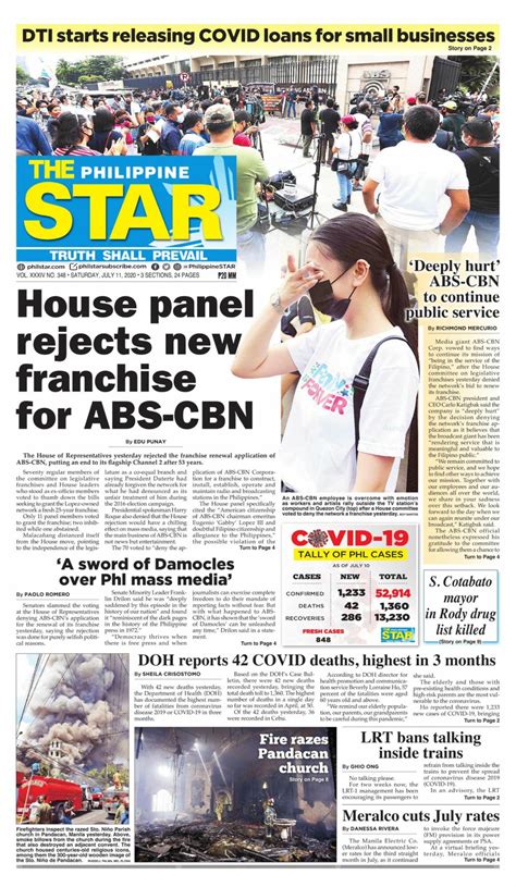 Get Digital Access To The Philippine Star July 11 2020 Issue