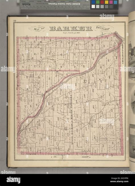 Map Of Barker Township Cartographic Atlases Maps 1876 Lionel Pincus