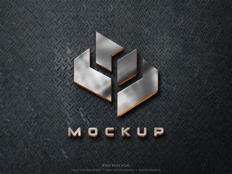 Golden D Metallic Logo Mockup Psd Graphic By Skylark Creative