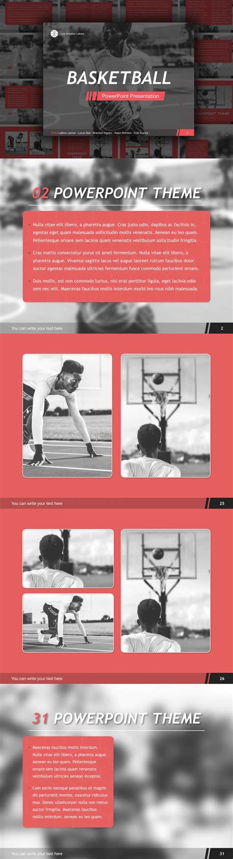 Basketball PowerPoint Presentation Template | Powerpoint, Presentation ...