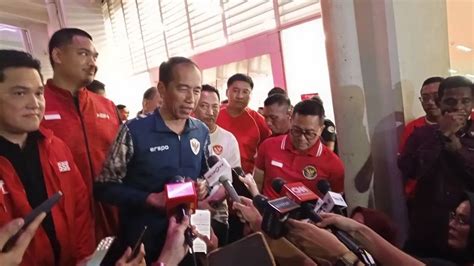 Presiden Jokowi Bersyukur Timnas Indonesia Dapat Imbangi Australia