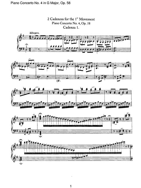 Piano Concerto No.4, Op.58 (Beethoven, Ludwig van) - IMSLP: Free Sheet ...