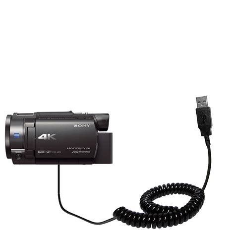 Coiled Power Hot Sync USB Cable Suitable For The Sony FDR AX33 FDR AX30 With Both Data And