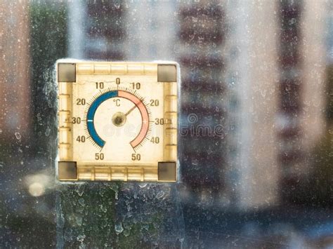 Thermometer On Window Shows The Warm Temperature Stock Image Image Of House Landscape 127839063