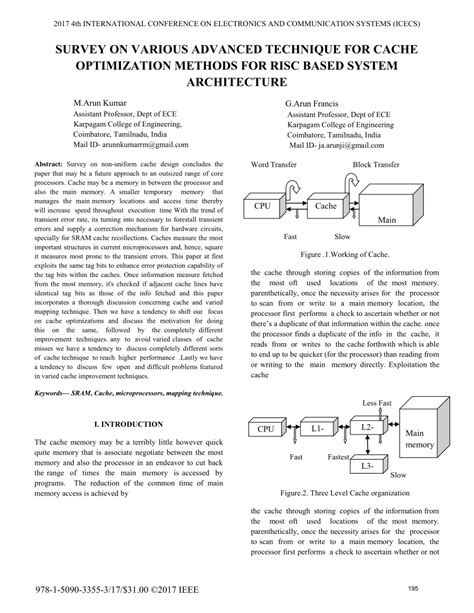 Pdf Survey On Various Advanced Technique For Cache Optimization