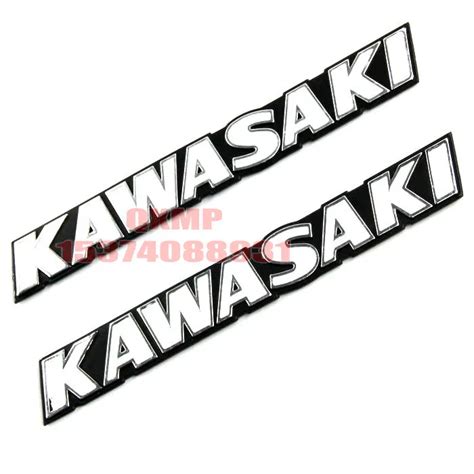 F R Kawasaki Motorrad Aufkleber Aluminium Wei Buchstaben Kennzeichnung