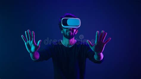 Metaverse Virtual Reality Cyberspace World Man Play Game Playing Guy