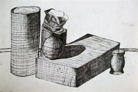 highschoolart: Pen Cross Hatching Still Life High School Art