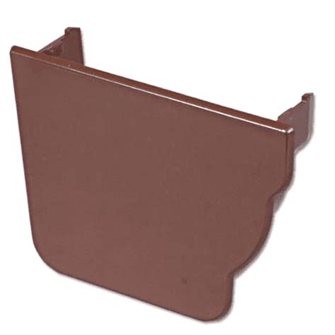 Floplast Ogee Gutter Left Hand Internal Stop End REN3 Brown