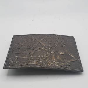 Vintage Coca Cola Nude Woman Belt Buckle Tiffany Foundry Made In The U S A Collectible Vintage